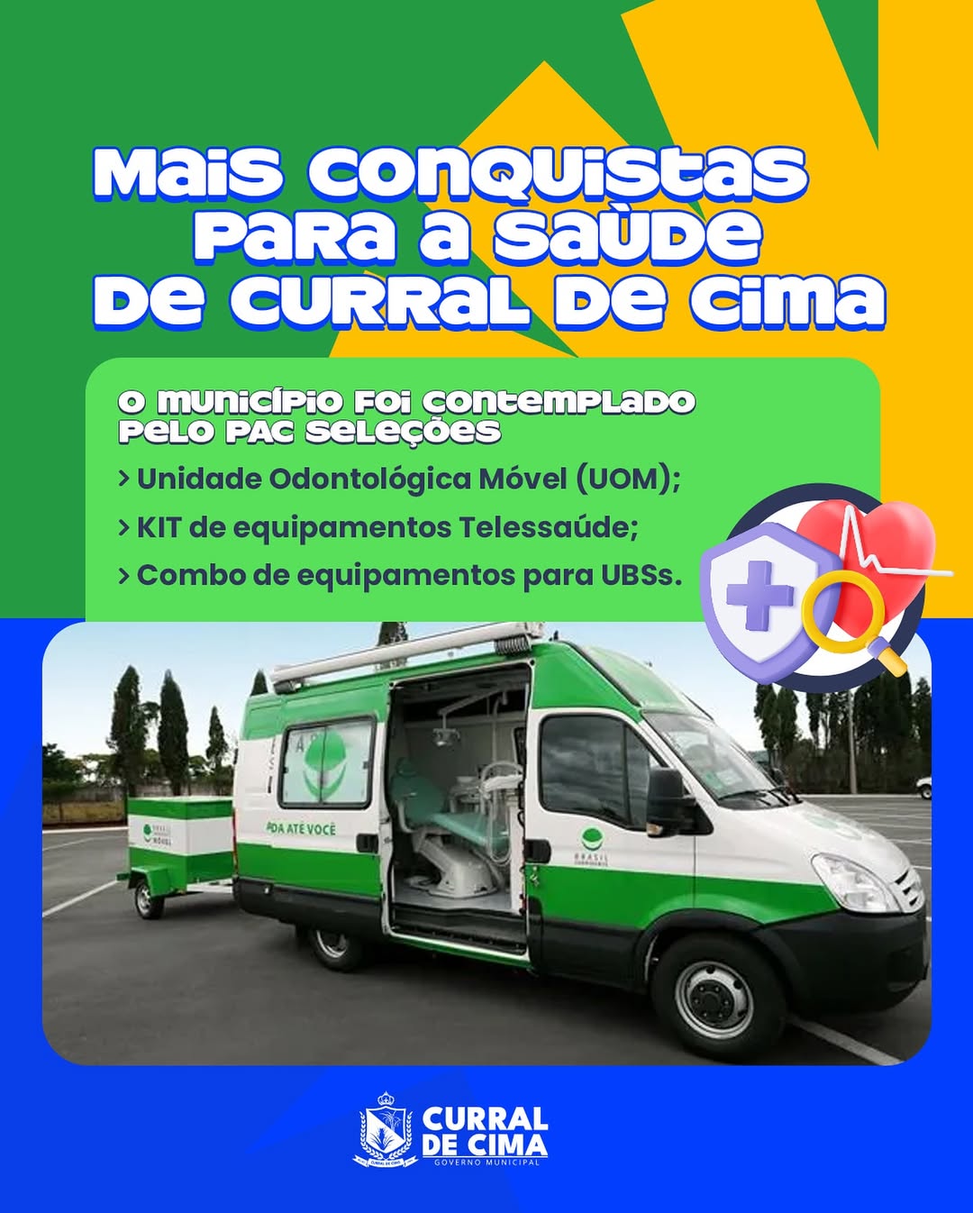 Curral de Cima é contemplado com novos equipamentos de saúde pelo PAC